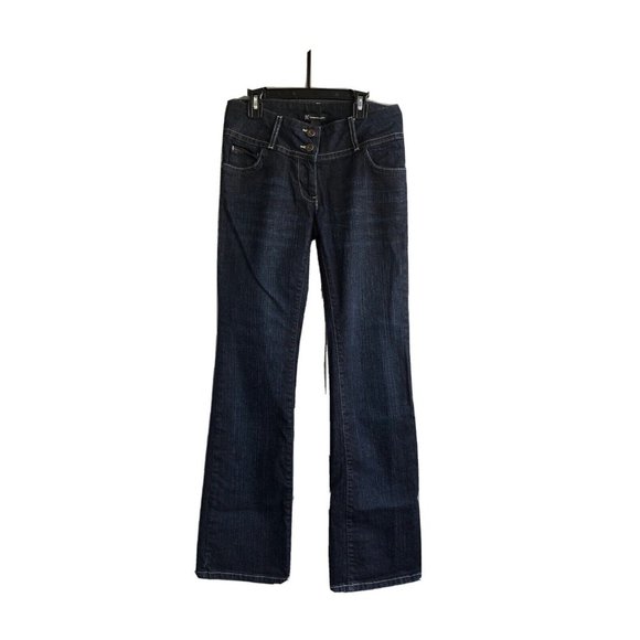 INC International Concepts Jeans Low RISE SZ 2 Bootleg Dark Wash Stretch - Picture 2 of 10